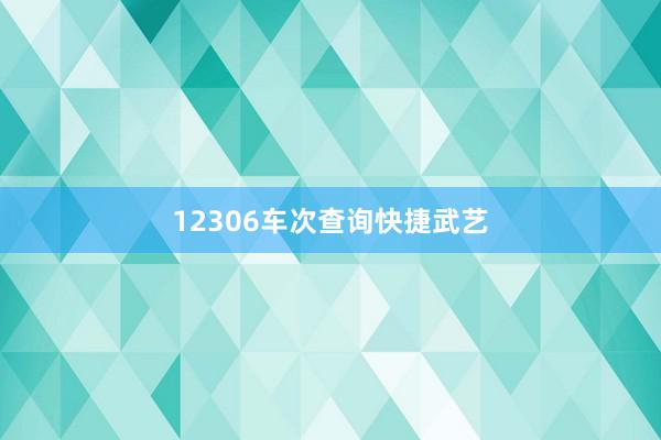 12306车次查询快捷武艺